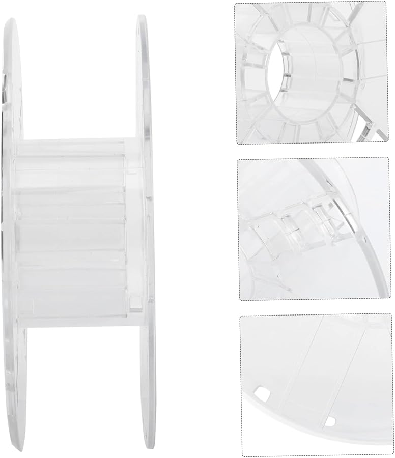 Transparent Hollow Plastic Printer Bobbin Spool for FDM Filament Safe Wire Winding - Image 3